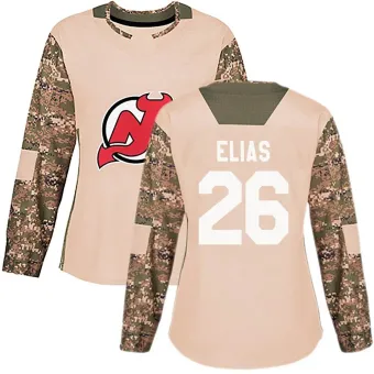 Women's Patrik Elias New Jersey Devils Veterans Day Practice Jersey - Camo Authentic