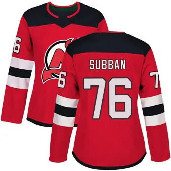 Women's P.K. Subban New Jersey Devils Home Jersey - Red Authentic