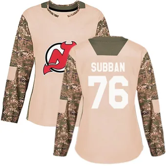 Women's P.K. Subban New Jersey Devils Veterans Day Practice Jersey - Camo Authentic