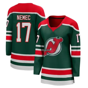 Women's Simon Nemec New Jersey Devils 2020/21 Special Edition Jersey - Green Breakaway