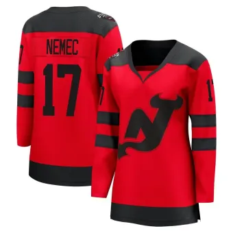 Women's Simon Nemec New Jersey Devils 2024 Stadium Series Jersey - Red Breakaway