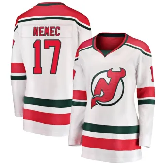 Women's Simon Nemec New Jersey Devils Alternate Jersey - White Breakaway