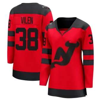 Women's Topias Vilen New Jersey Devils 2024 Stadium Series Jersey - Red Breakaway