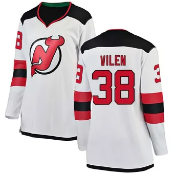 Women's Topias Vilen New Jersey Devils Away Jersey - White Breakaway