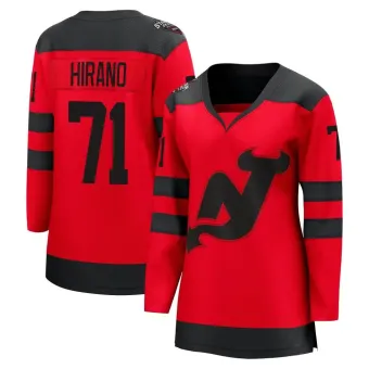 Women's Yushiroh Hirano New Jersey Devils 2024 Stadium Series Jersey - Red Breakaway