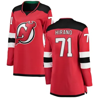 Women's Yushiroh Hirano New Jersey Devils Home Jersey - Red Breakaway