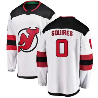 Youth Cam Squires New Jersey Devils Away Jersey - White Breakaway